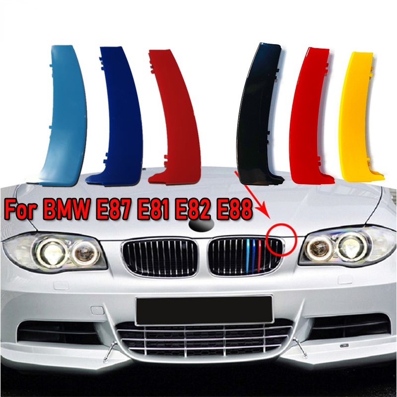 3 Pcs Strip Klip Trim Grill Mobil Balap BMW F20 F21 1-Series 2012-2014 2015-2019 M Power Bahan ABS