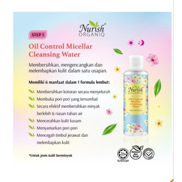 NURISH ORGANIQ OIL CTRL MCLR C/WTR 30ml