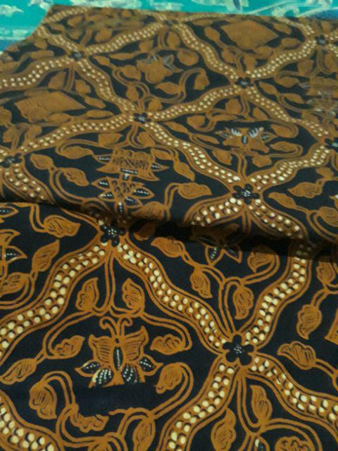 Kain Batik Solo Katun Jarik Sogan Genes  Sido Luhur Seri Saturnus