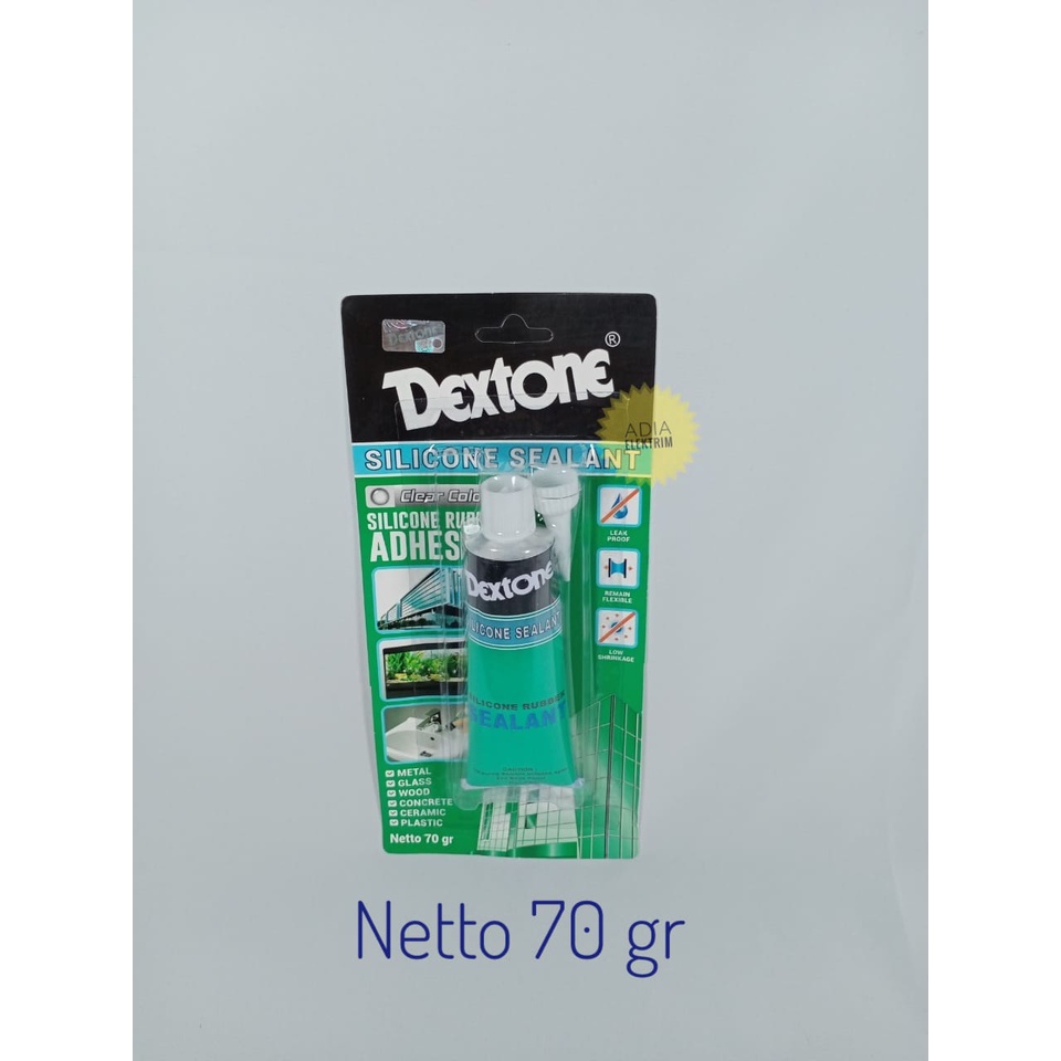 Lem Kaca Aquarium Dextone Bening - super Kuat - Murah - Bagus / Lem Dextone 70 Gram / Lem Silikon Ka