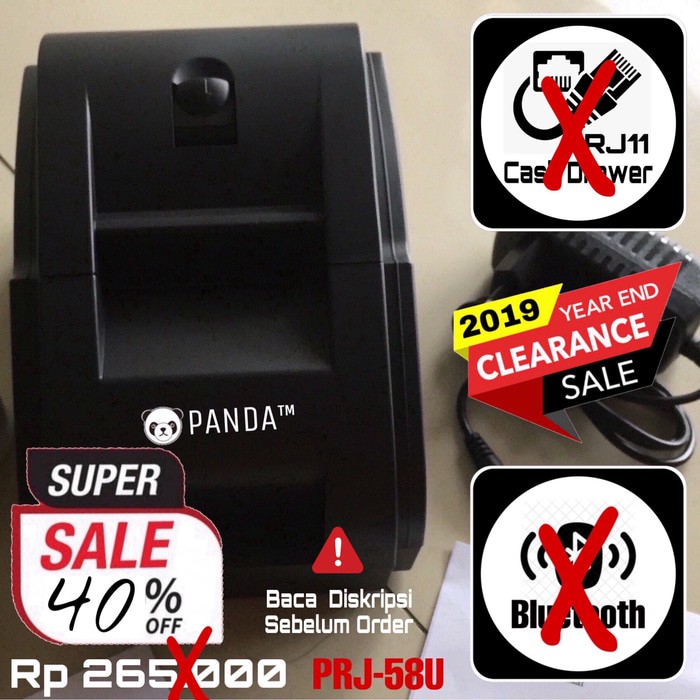 

PRINTER KASIR STRUK KERTAS 58MM THERMAL PANDA USB (TANPA BLUETOOTH) Murah