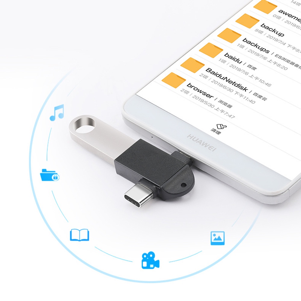 3 In 1 Adapter OTG USB Ke Tipe-C Untuk Xiaomi Tablet Hard Drive Disk