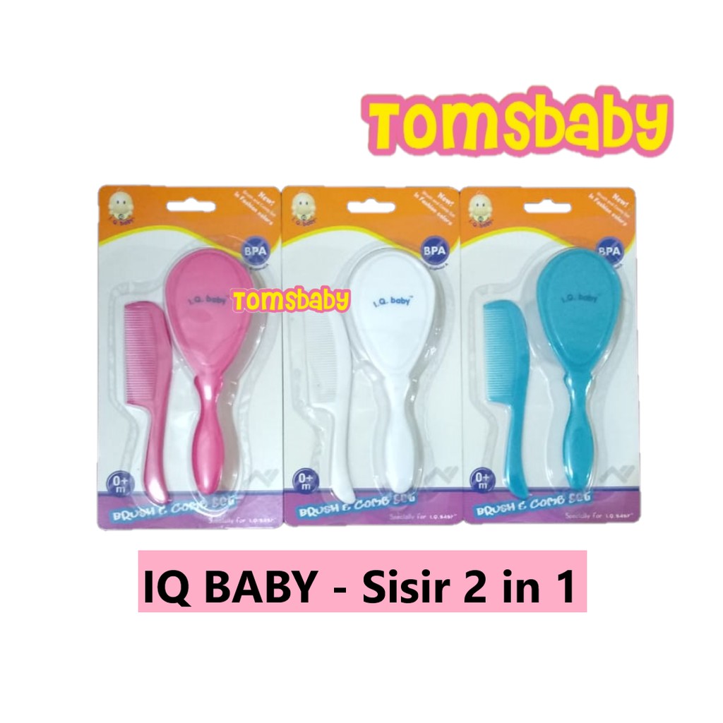 IQ BABY 1 set Sisir Bayi dan Anak 2in1 FASHION COLORS