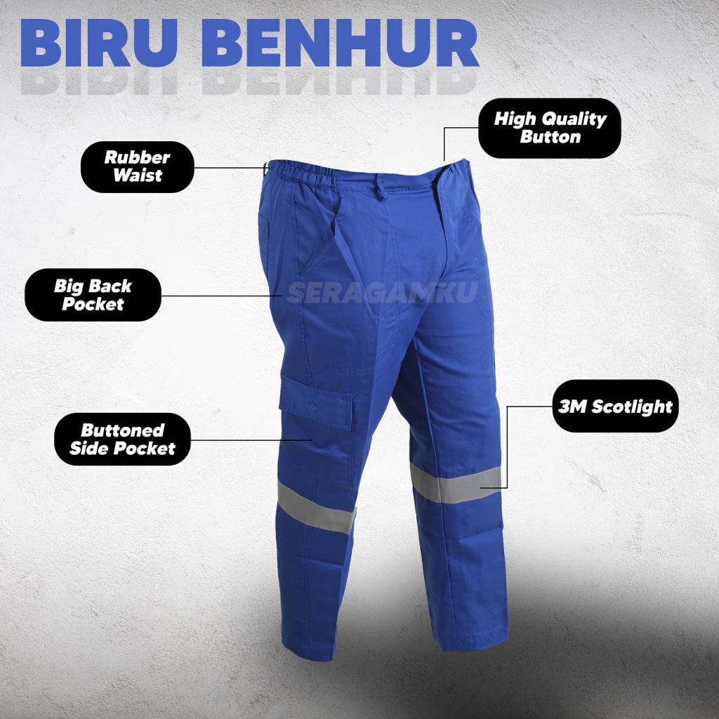 Wearpack Celana Werpack Safety Murah Celana Proyek Celana Kargo Biru Benhur