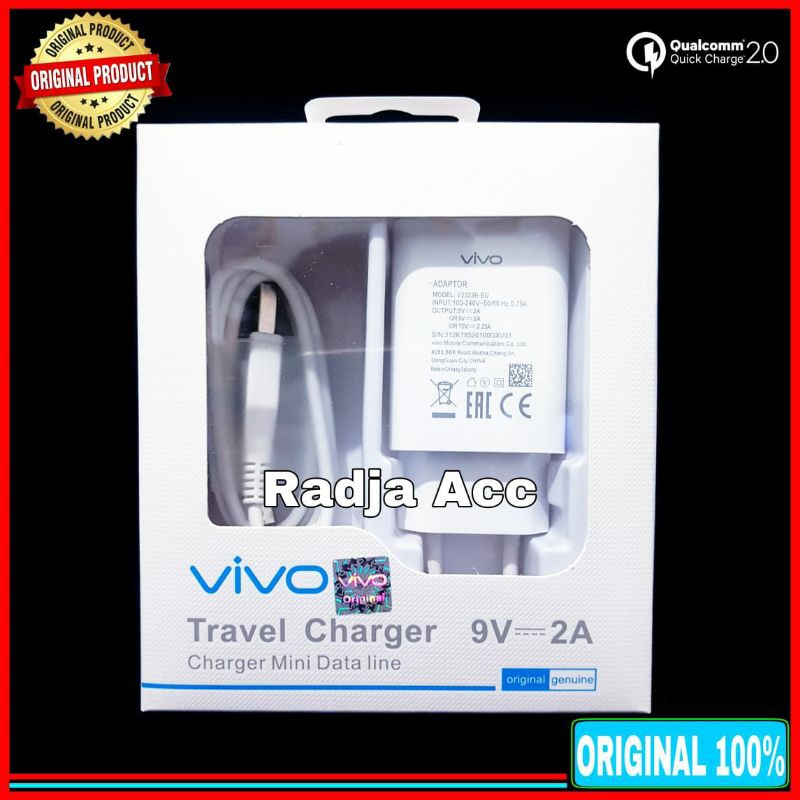 Charger Vivo Y20s ORIGINAL 100% Fast Charging Micro USB 18 Watt