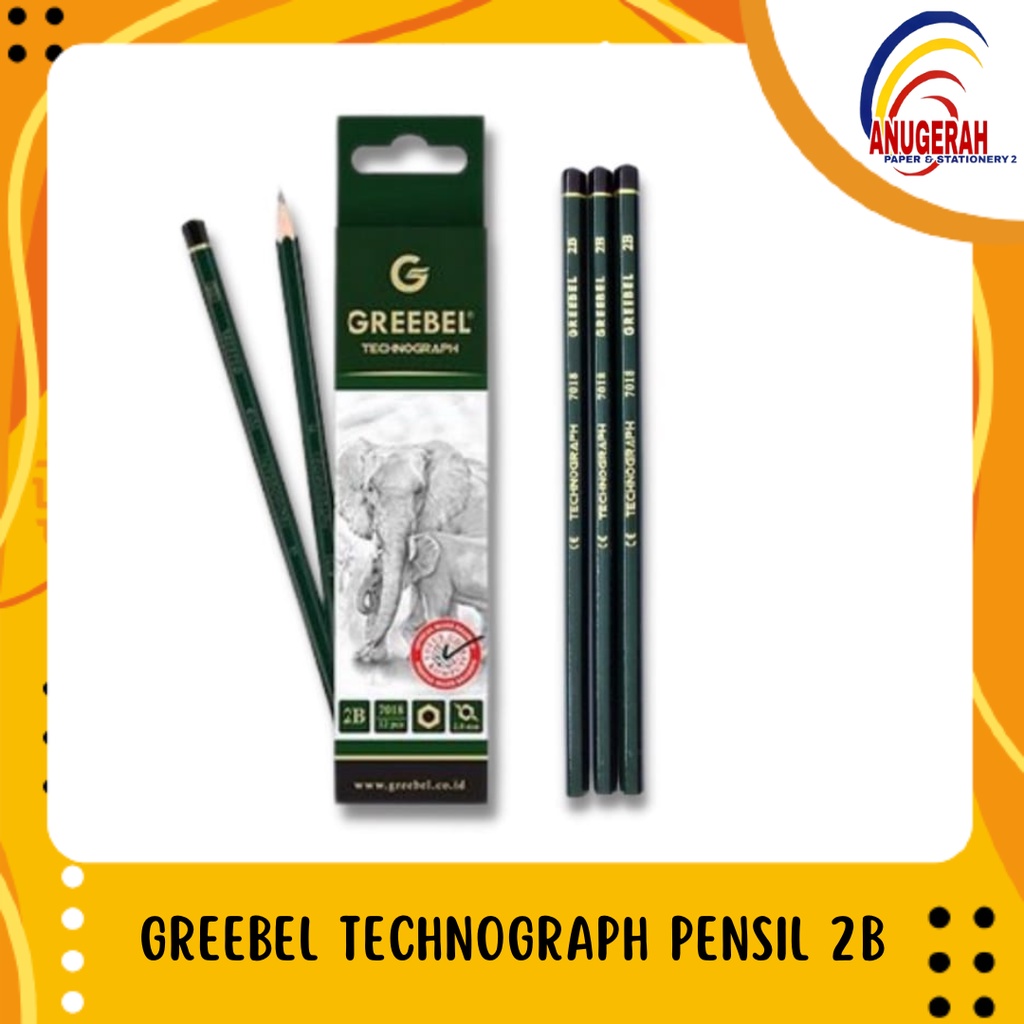 

GREEBEL TECHNOGRAPH 7018 PENSIL 2B (PCS)