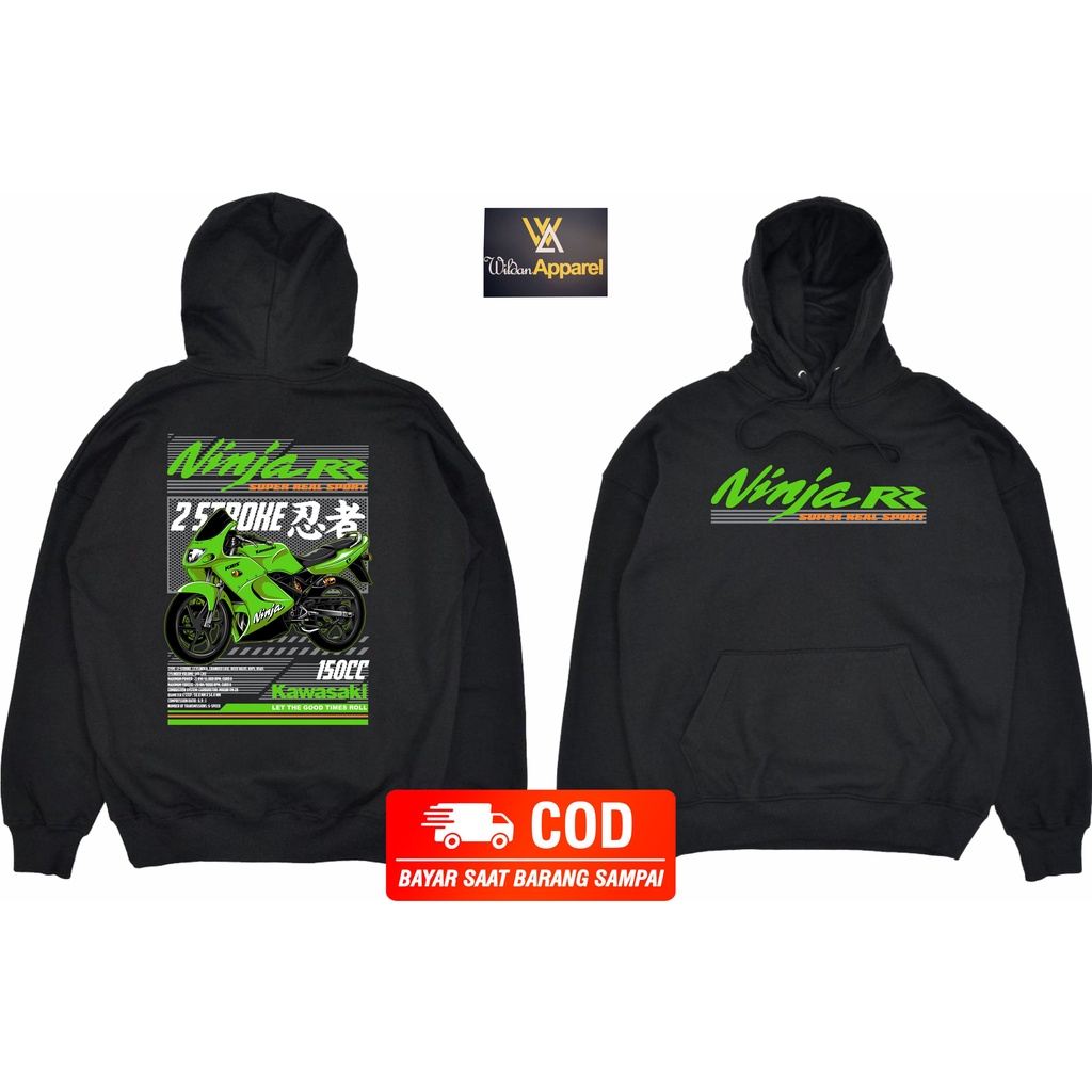 JAKET HOODIE KAWASAKI NINJA RR 150 BIG SIZE JUMBO