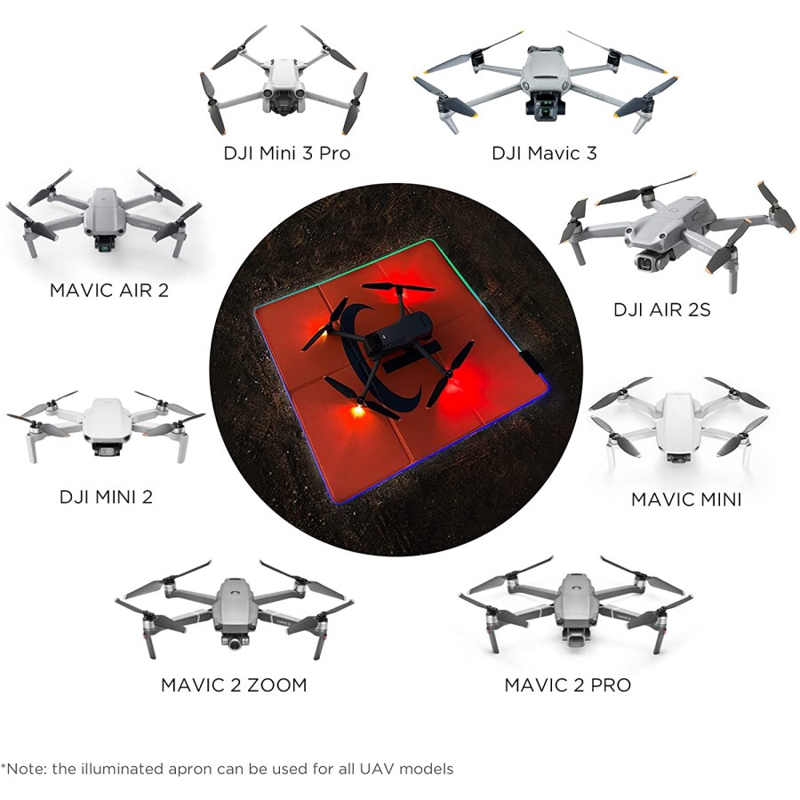 CYNOVA Drone Landing Pad with Led Lights RGB DJi Drone Mini 3 Air 2