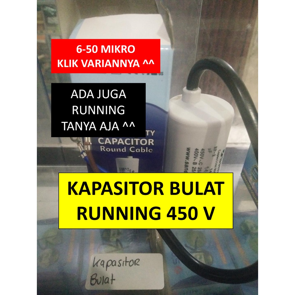 Kabul - Kapasitor Bulat - Running 450 Volt - Elco Bulat - Klik Variannya