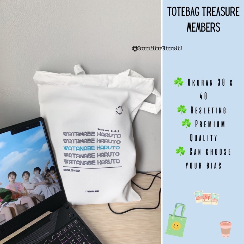 TOTEBAG TREASURE MEMBER MURAH / TAS TREASURE / TOTEBAG KPOP