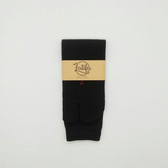 Kaos Kaki Jempol Polos Nilon Telapak Hitam Dewasa [ 1 LUSIN ]-Hitam