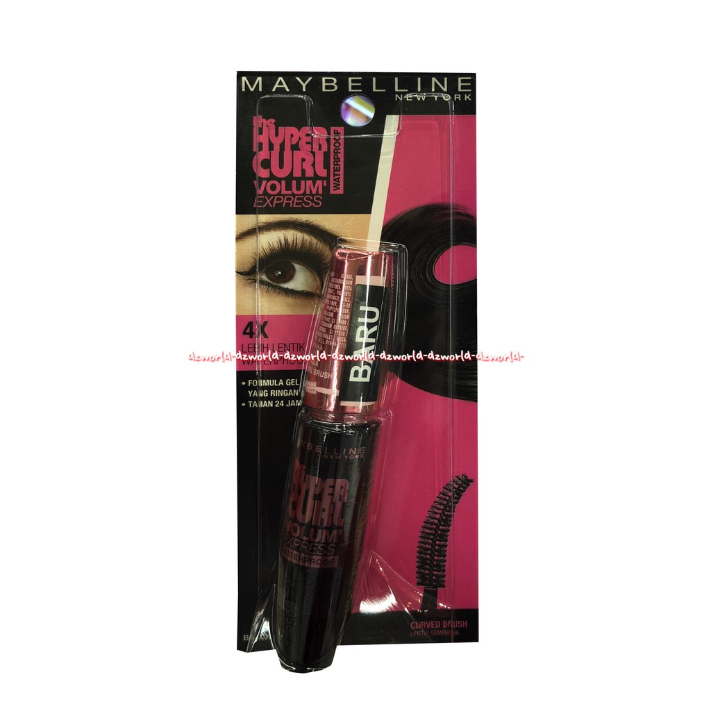 Maybelline Hyper Curl Volum Express Maskara Lentik Mascara Maybelin Waterproof