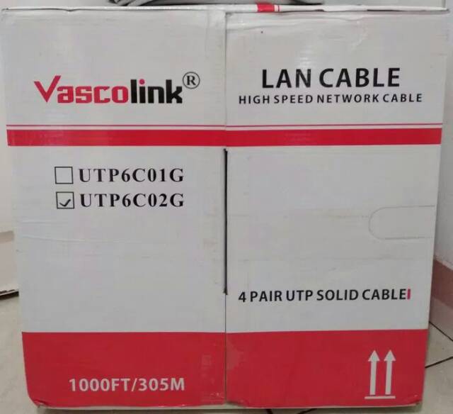 METERAN VASCOLINK KABEL LAN UTP CAT6 ECERAN- KABEL POLOS