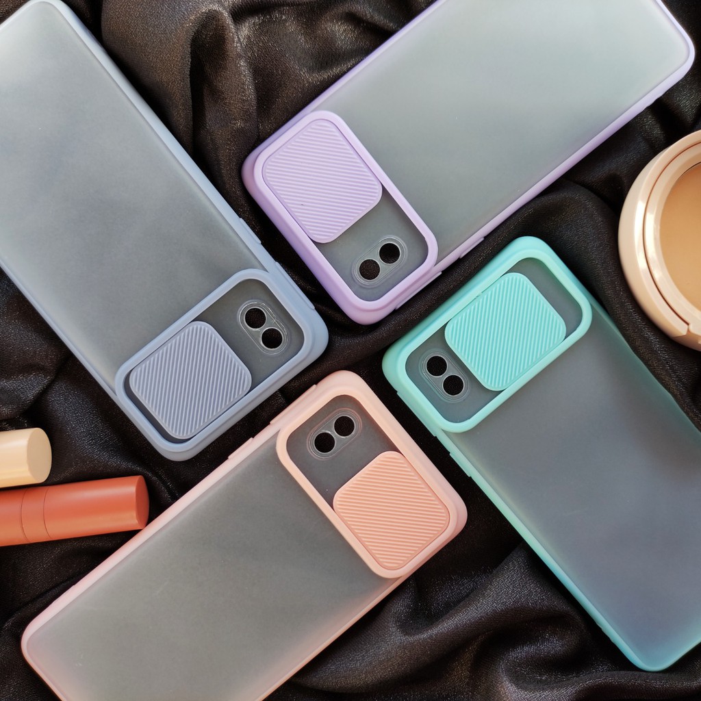 Case Slide Pastel Pelindug Camera Casing Samsung A01 M01 Core A11 M11 A51 A52 A52s A03s A22 M22 A72 