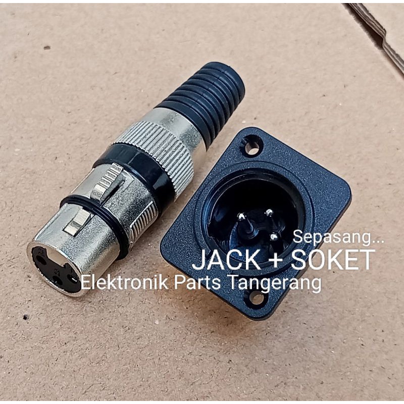 (PAKET SET) JACK + SOKET CANON CANARE SOKET MICROPHONE  SOKET MIC SOKET JACK MICROPHONE JACK MICROPH