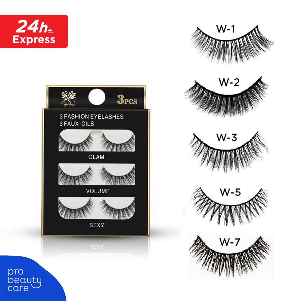 Bulu Mata Palsu (3 Pairs Doll Fashion False Eyelashes)