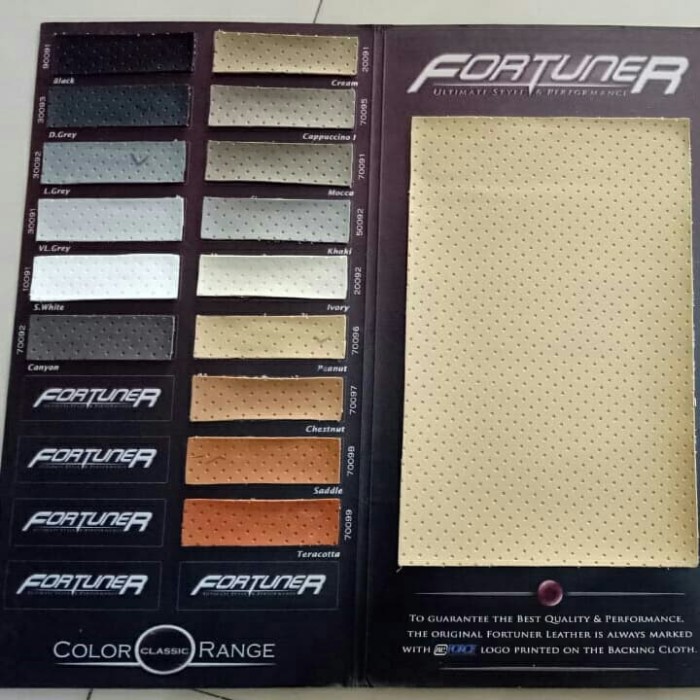 BAHAN JOK MOBIL MOTOR FORTUNER AP FORCE METERAN KULIT SINTETIS