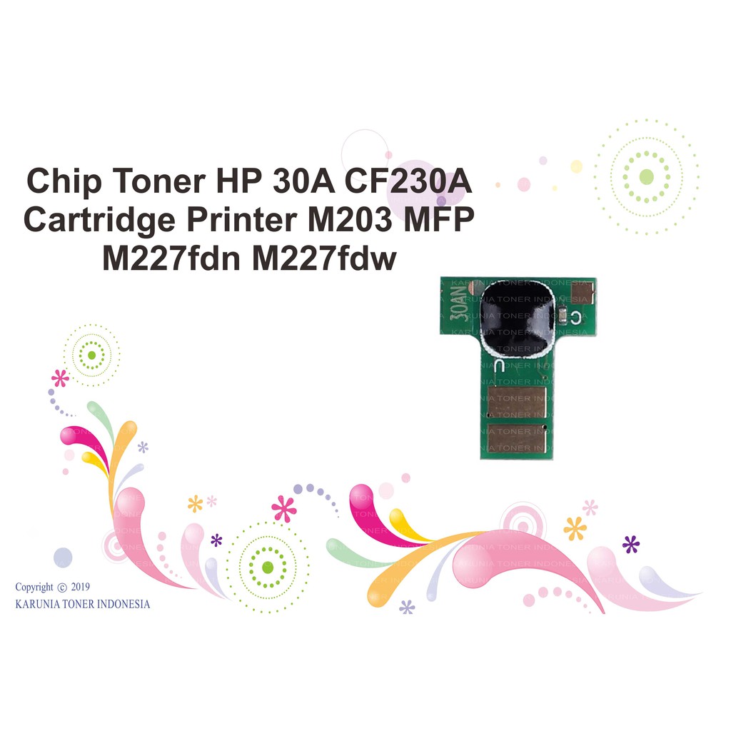 Chip Toner 30A CF230A Cartridge Printer Laserjet Pro M203 MFP M227fdn M227fdw