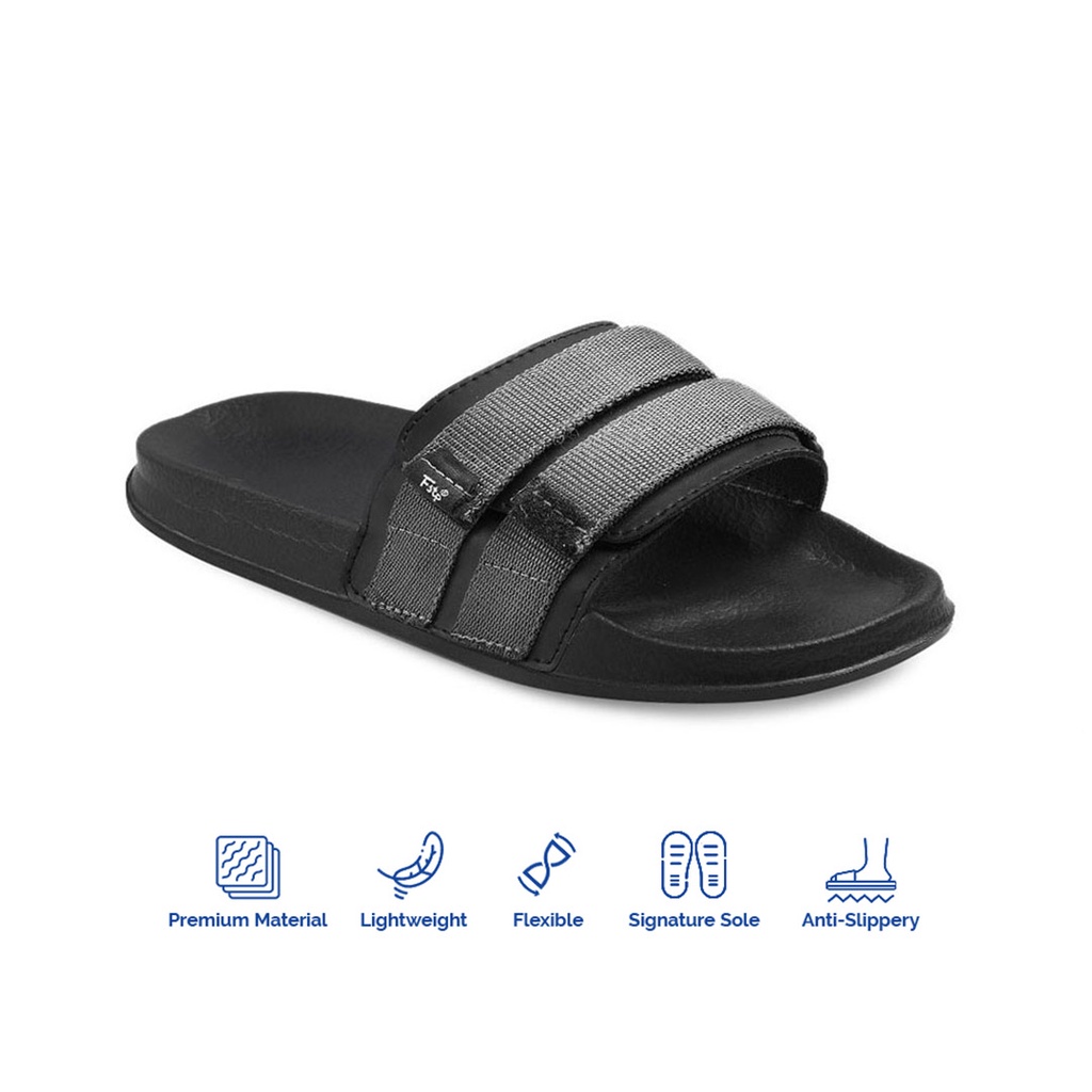 Sandal Pria Slide Footstep Footwear - Mono Grey