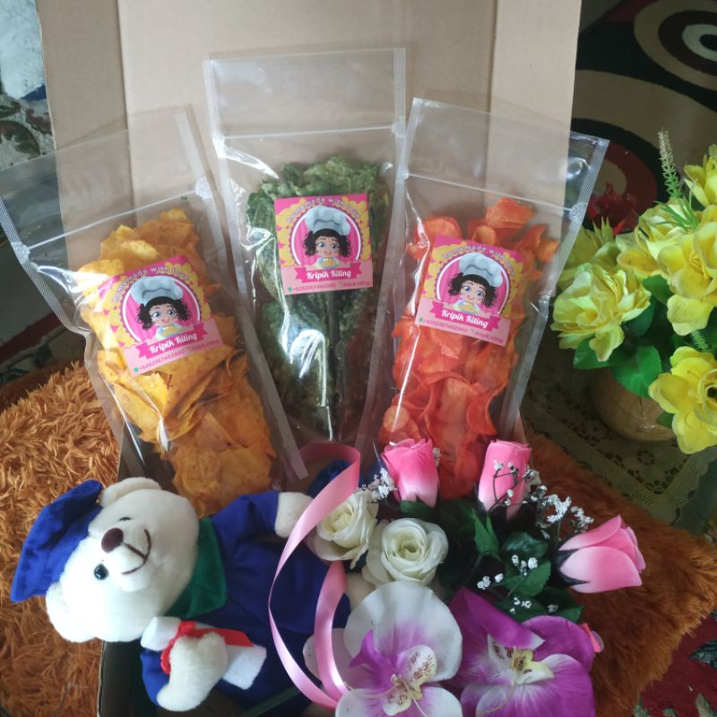 

kripik hampers isi 3 pouch/paket hemat