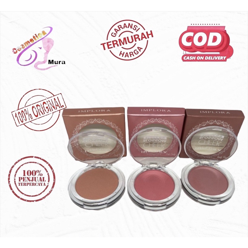 Implora blush on cheek - blush on implora BPOM