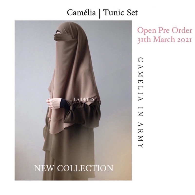 Preloved Camelia Tunic Set Army by Ladress.co