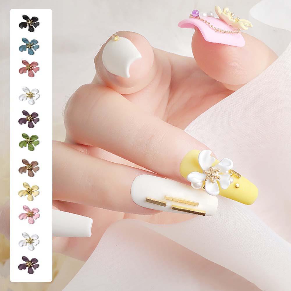 Mxbeauty Perhiasan Bunga Nail Art Warna-Warni Elegan Pesona DIY Hiasan Nail Art