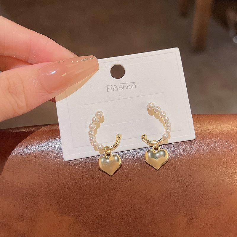 Anting Stud 925 silver needle Aksen Mutiara Untuk Wanita