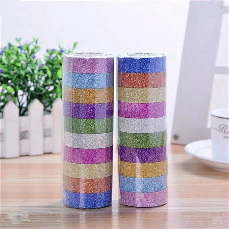 ISOLASI WARNA/CELLOTAPE GLITTER 10P HA554