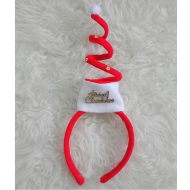 Bando Natal Topi Per Natal Snow Bulu Salju Merry Christmas Topi Santa Clause