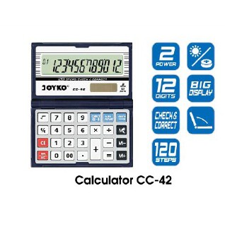 

Calculator Kalkulator Joyko Cc-42 12 Digits Check Correct