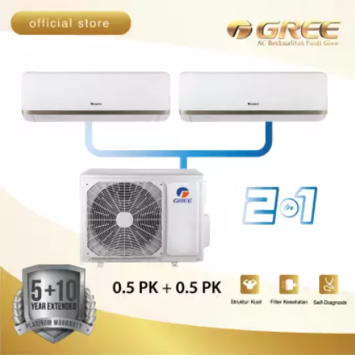 Gree Ac Multi Bo 1 2 Pk 1 2 Pk 2 Indoor 1 Outdoor Inverter Indonesia