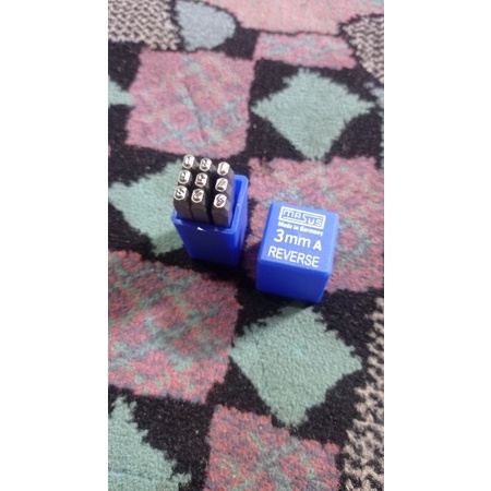 ketok angka terbalik 0-9 reverse stamp 3 mm MASUS