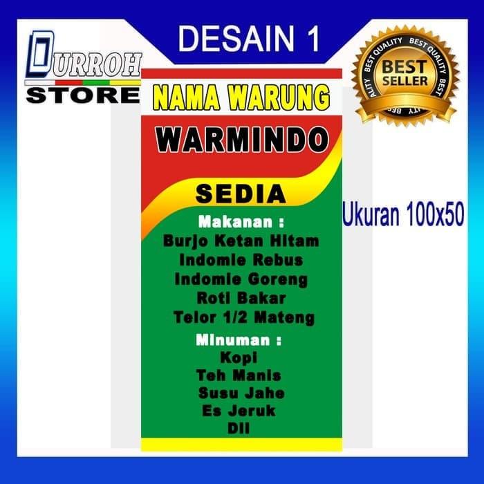 Spanduk Banner Warmindo Versi Vertikal