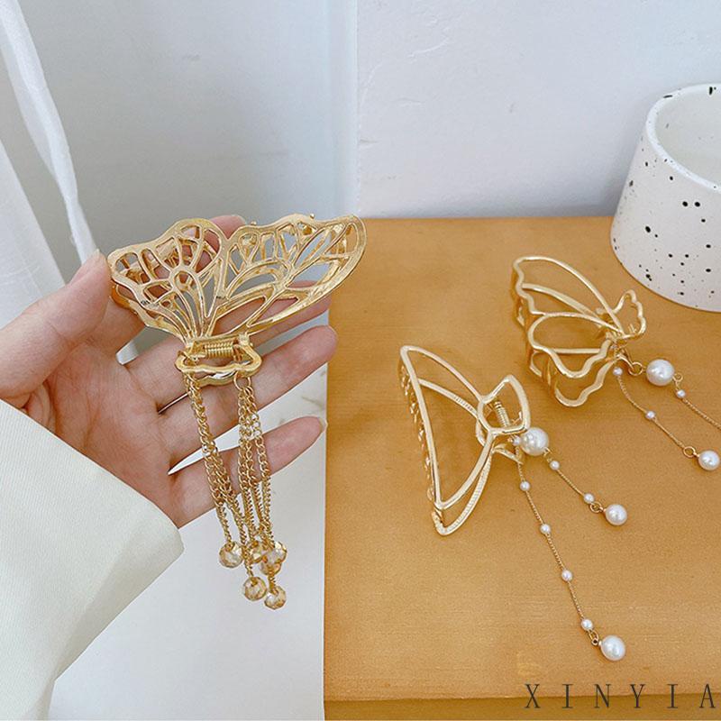 【COD】Jepit Rambut Butterfly Bentuk Hair Clips Kupu-Kupu Bahan Metal Ukuran Besar Korea Hair Pins Accessories