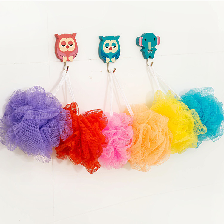 (1 Pc) Spons Mandi Bahan Mesh Loofah Warna Acak