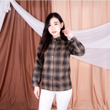 SF - Oversize Kemeja Oslin | Kemeja Oversize Wanita - Kemeja Korea - Kemeja Wanita Murah-HITAM