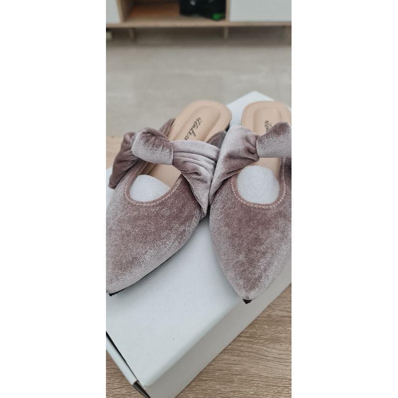 Ittaherl Rochell Velvet Slipper Oat Sz. 38
