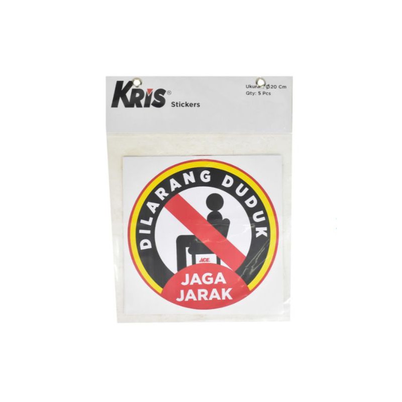 Kris Stiker Anodized Dilarang Duduk