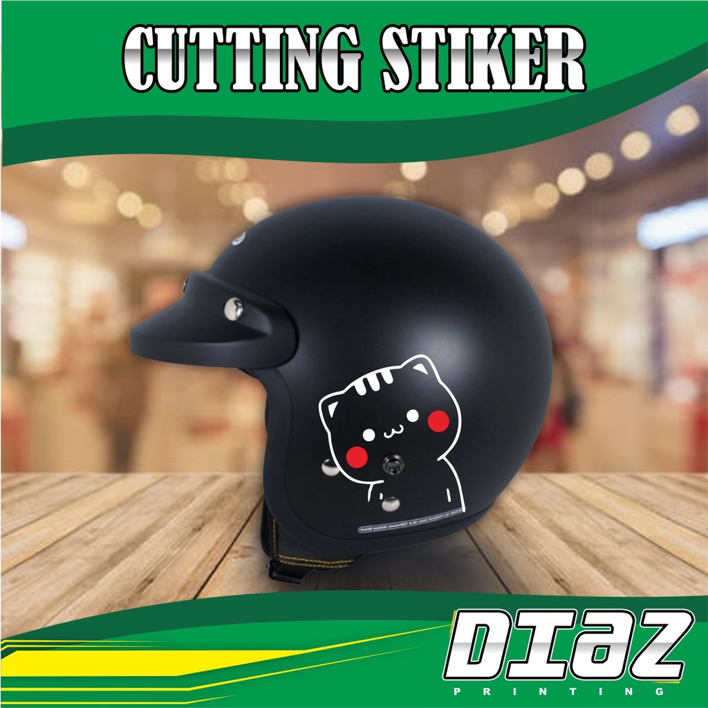 Stiker Helm Bogo Mochi sticker kucing lucu