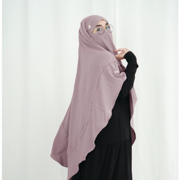 New French Khimar by TRZ Style 13 Warna /French Khimar Best Seller TRZ/ French Khimar Wafiq Nara Crinckle / Khimar Pioneer Nara Crinckle-Mauve