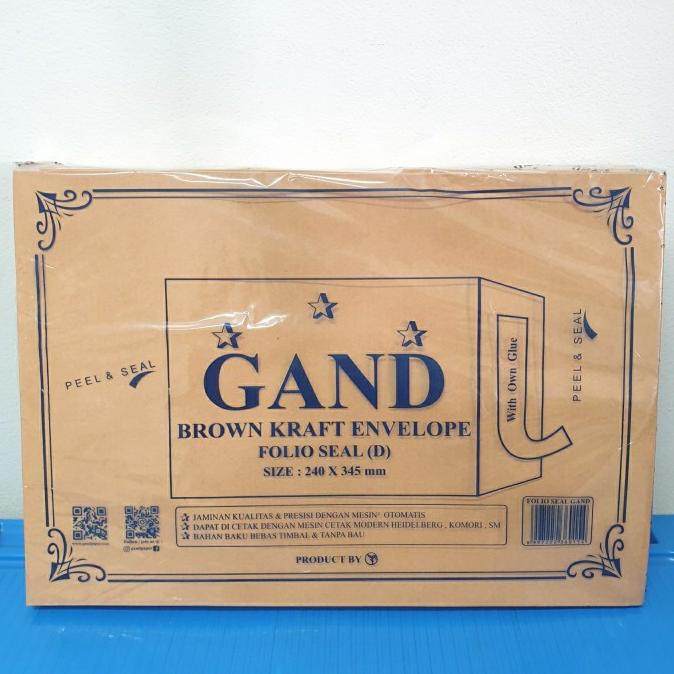 

Amplop Coklat Seal F4 GAND (100 Pc)