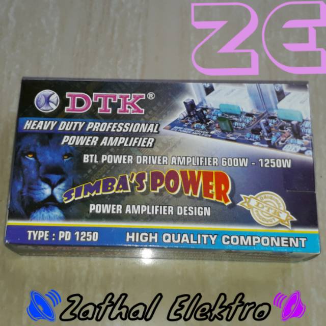 BTL Power Driver Amplifier 600-1250 Watt DTK SIMBA POWER
