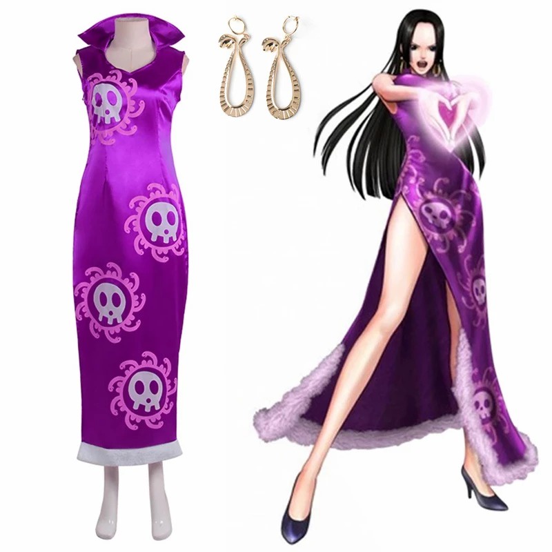 Dress Ganus Boa Hancock Cosplay Anime One Piece Luffy