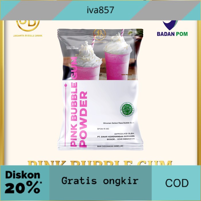 

PROMO Pink Bubble Gum Powder - Bubuk Minuman Bubble Drink GRATIS ONGKIR