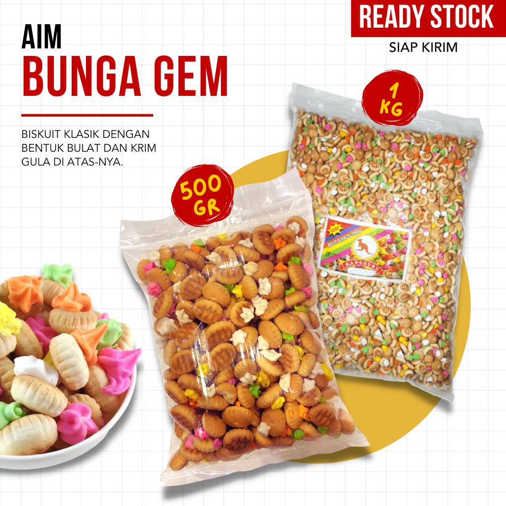 Snack Bunga Gem / Gemrose AIM Kangguru - TERMURAH