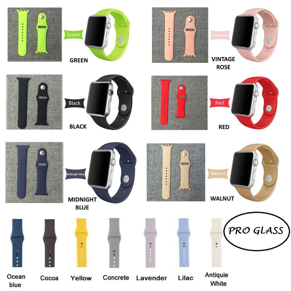 Apple Watch Iwatch 42 Mm Rubber Sport Strap Band Premium Series 1 - 2 - 3 Baru