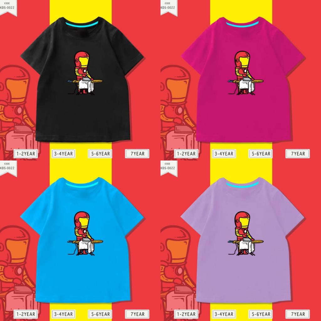 Baju Anak-anak / Kaos Distro DTF Anak Laki Laki Iron man/ Unisex / Motif / KIDS