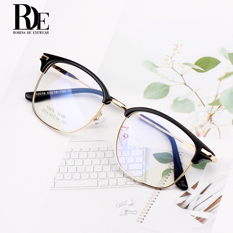 ROBINS Kacamata Photocromic Minus Style Bisnis Lentur Anti Radiasi Komputer Frame Kacamata Fashion Modern Blueray Bluecromic 2016-6