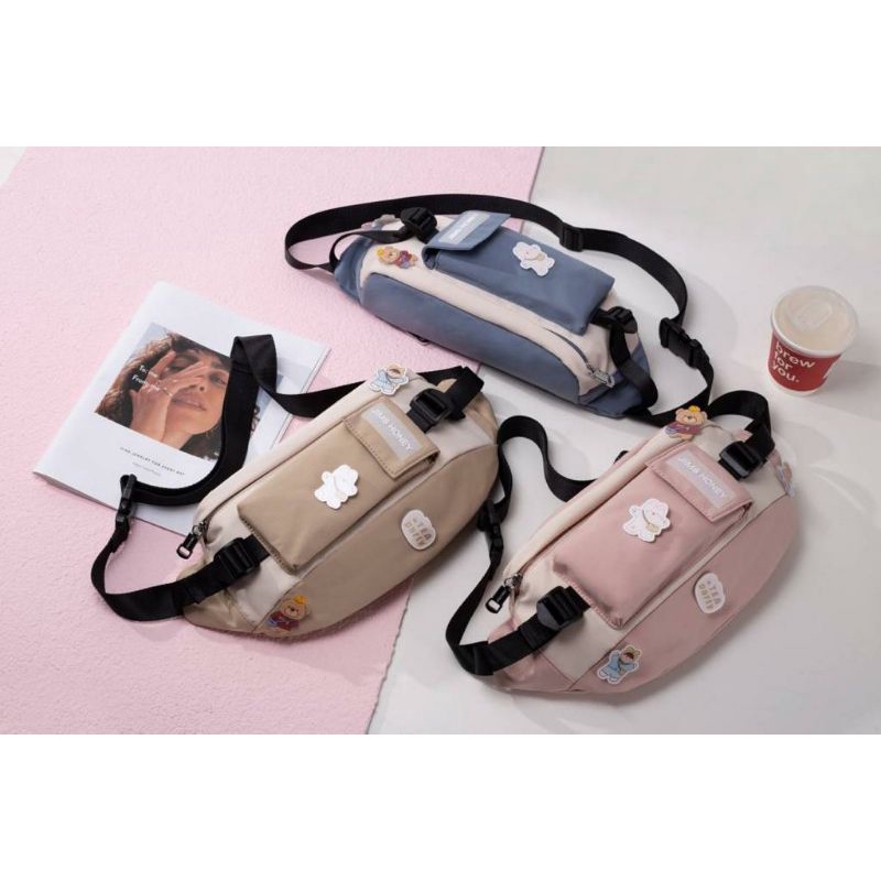 Jims Honey Olaf Waistbag Tas Selempang Tas Pria Wanita Import Murah